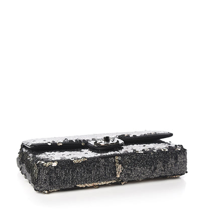 Chanel Sequin Mini Flap Beige Black 3 of 10