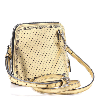 Gucci X SEGA Calfskin GUCCY Stars Mini Dome Shoulder Bag Gold 3 of 11