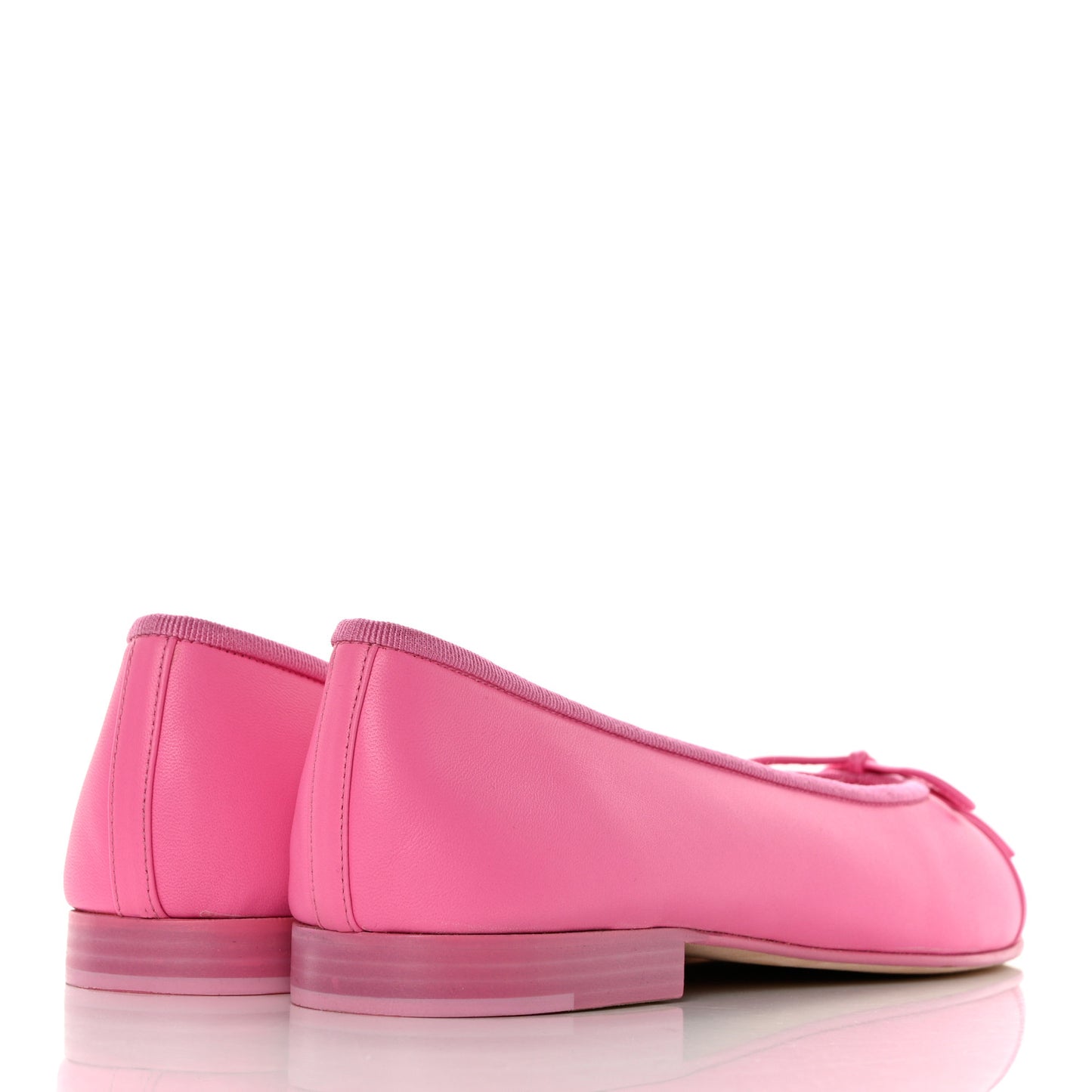 Lambskin Cap Toe CC Ballerina Flats 37 Pink