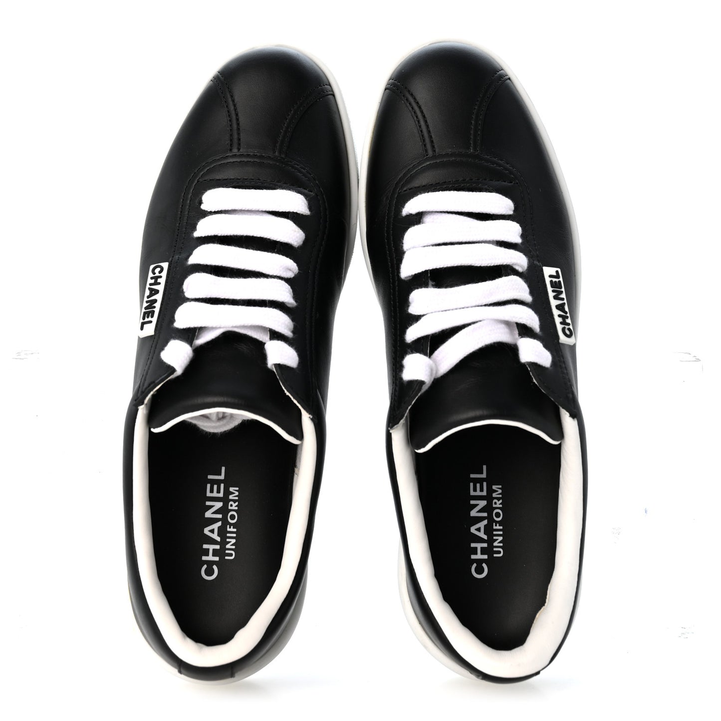 Calfskin CC Womens Sneakers 38.5 Black