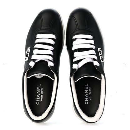 Chanel Calfskin CC Womens Sneakers 38.5 Black 2 of 10
