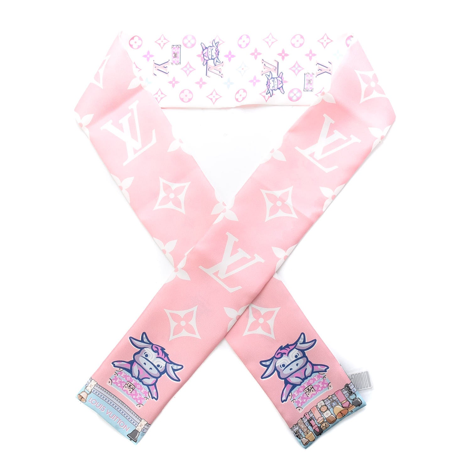 Louis Vuitton Silk Monogram Rodeo Bandeau Rose 1 of 3