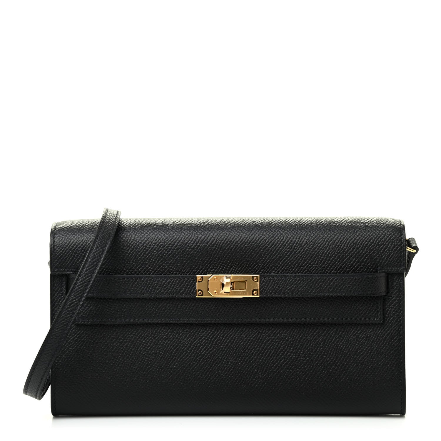 Hermes Epsom Kelly Wallet To Go Black 1 of 9