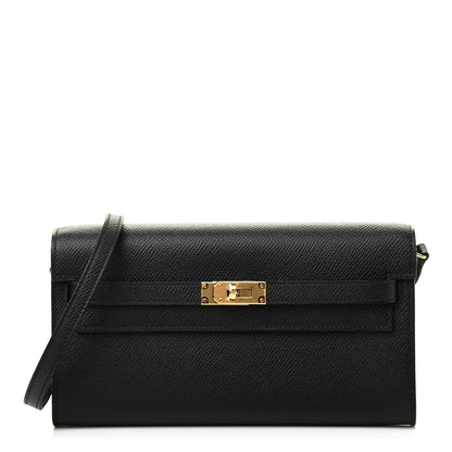 Hermes Epsom Kelly Wallet To Go Black 1 of 9