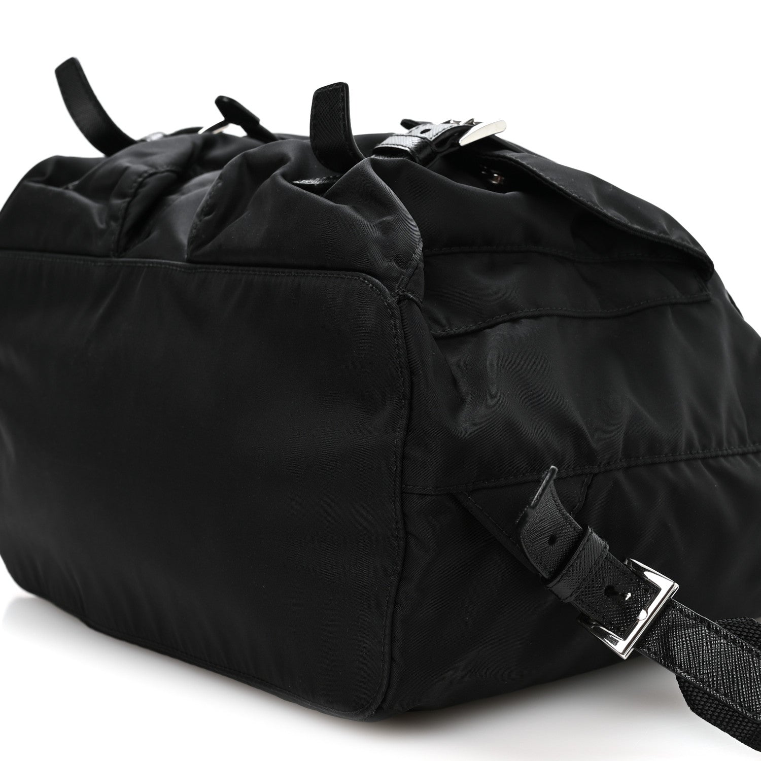 Prada Re-Nylon Vela Saffiano Medium Backpack Black 12 of 12