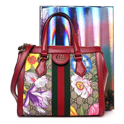 Gucci GG Supreme Monogram Flora Web Small Ophidia Tote Bag Red 13 of 13