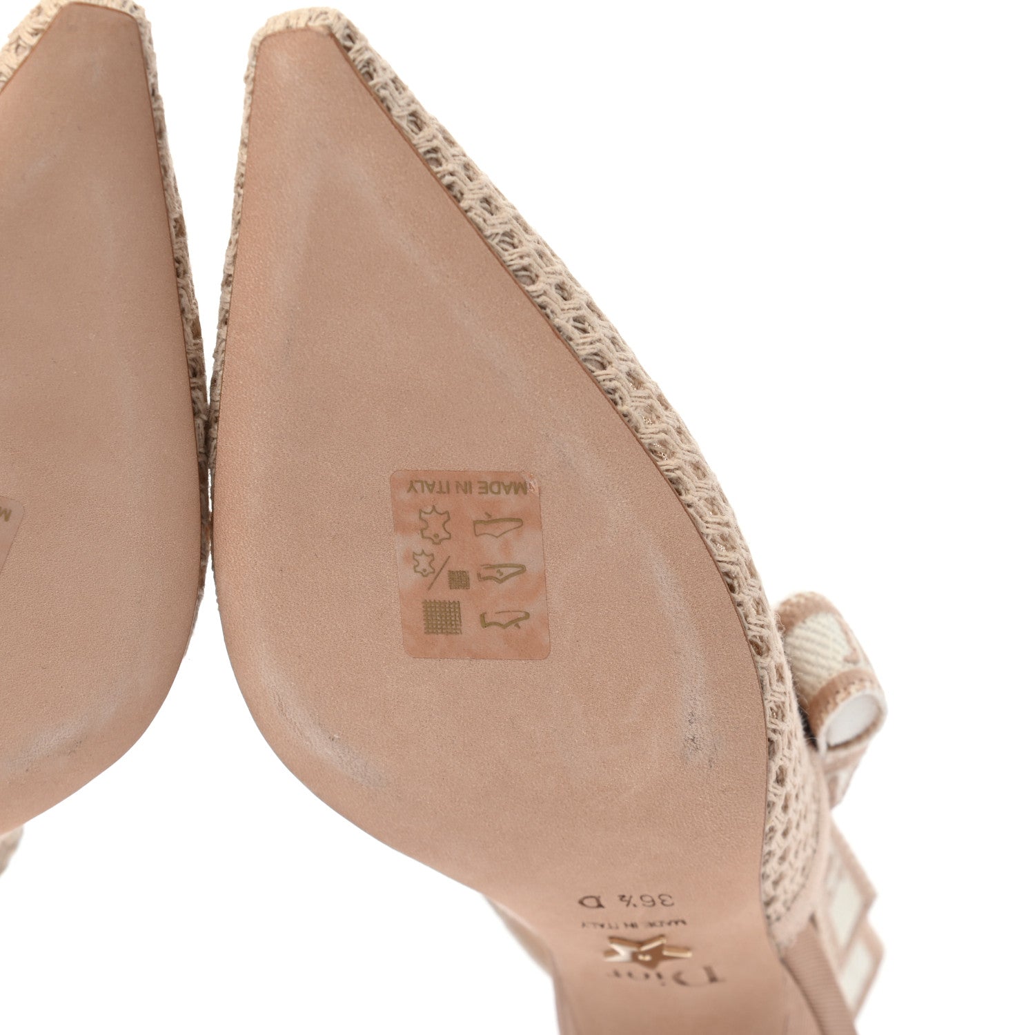 Christian Dior Micro Resille Ribbon J'Adior Slingback 65mm Pumps 36.5 Nude 7 of 9