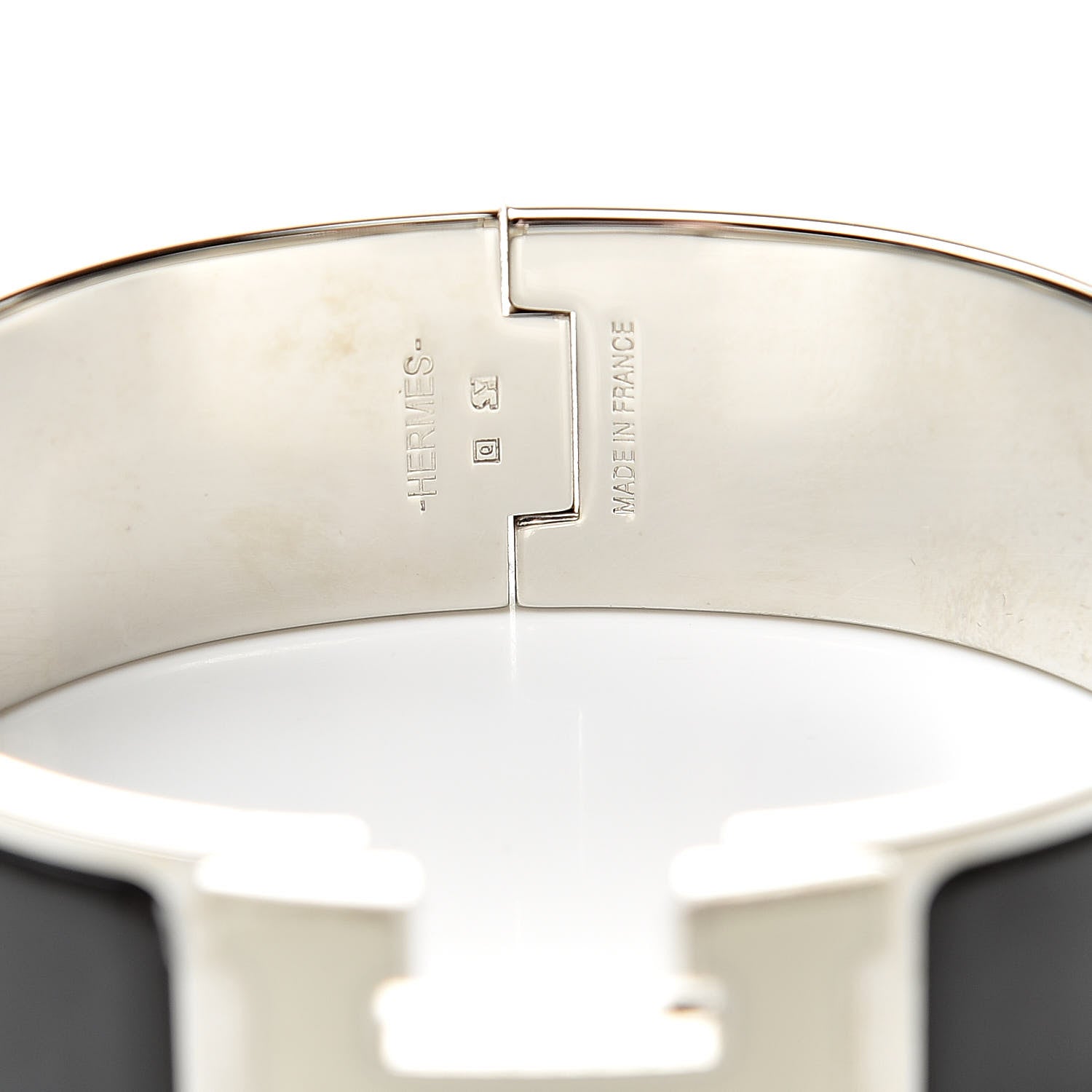 Hermes Enamel Wide Clic Clac H Bracelet GM Black 4 of 5