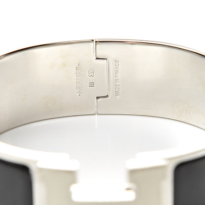 Hermes Enamel Wide Clic Clac H Bracelet GM Black 4 of 5