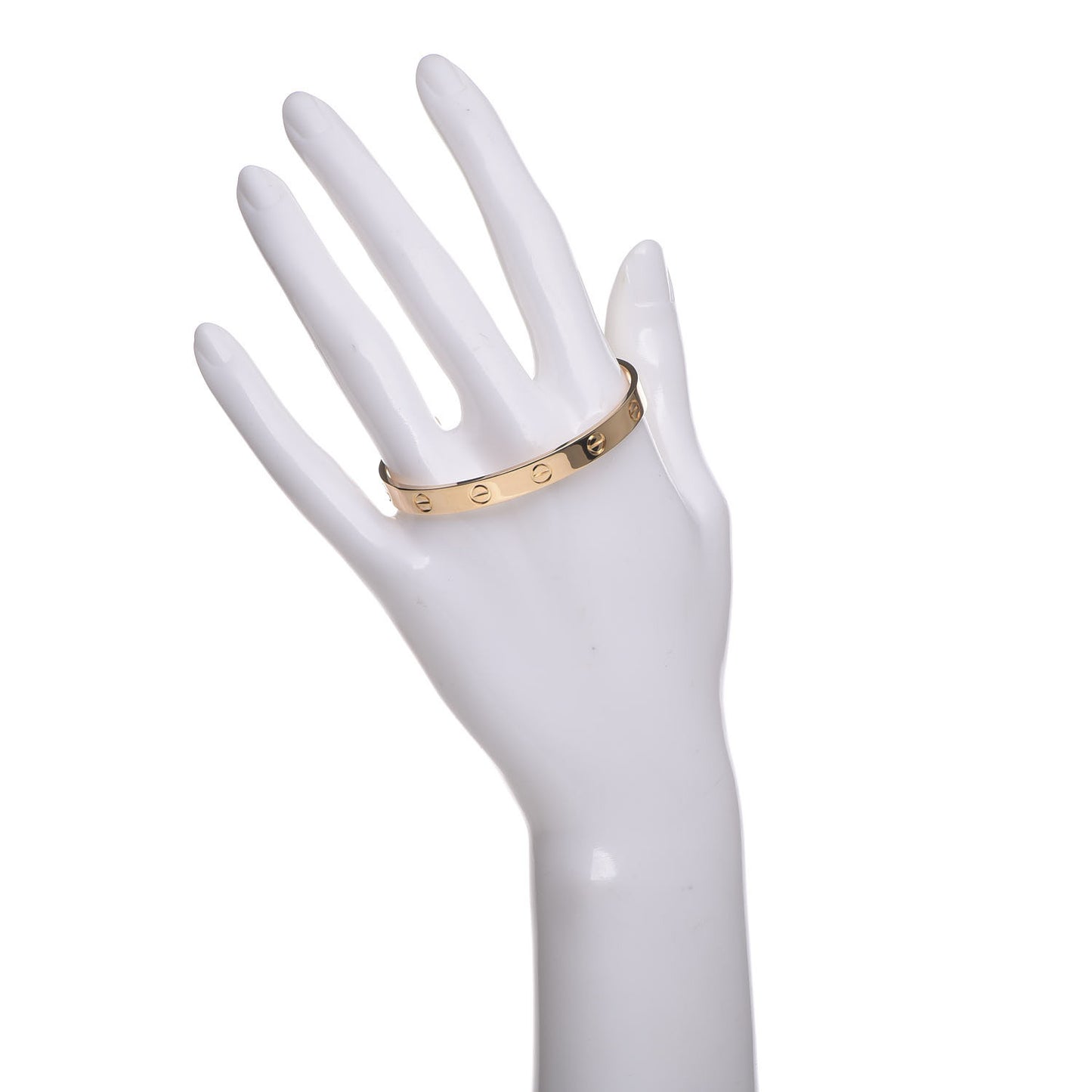 18K Yellow Gold LOVE Cuff Bracelet 16