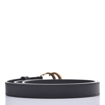 Gucci Calfskin Double G 20mm Belt 80 32 Black 3 of 7