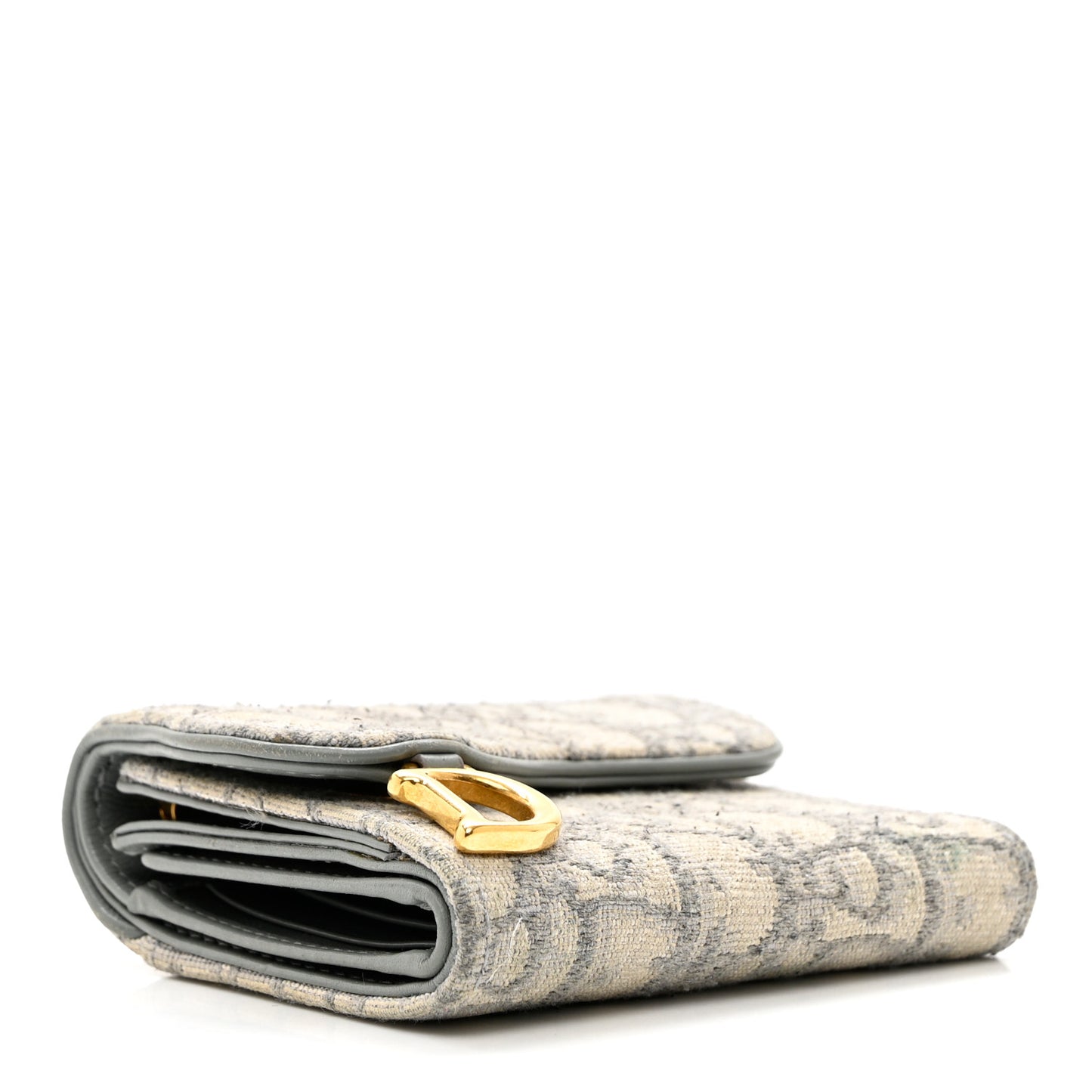Oblique Saddle Lotus Wallet Grey