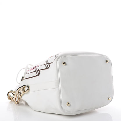 Christian Dior Calfskin Paradise Bubble Bucket Bag White 4 of 8