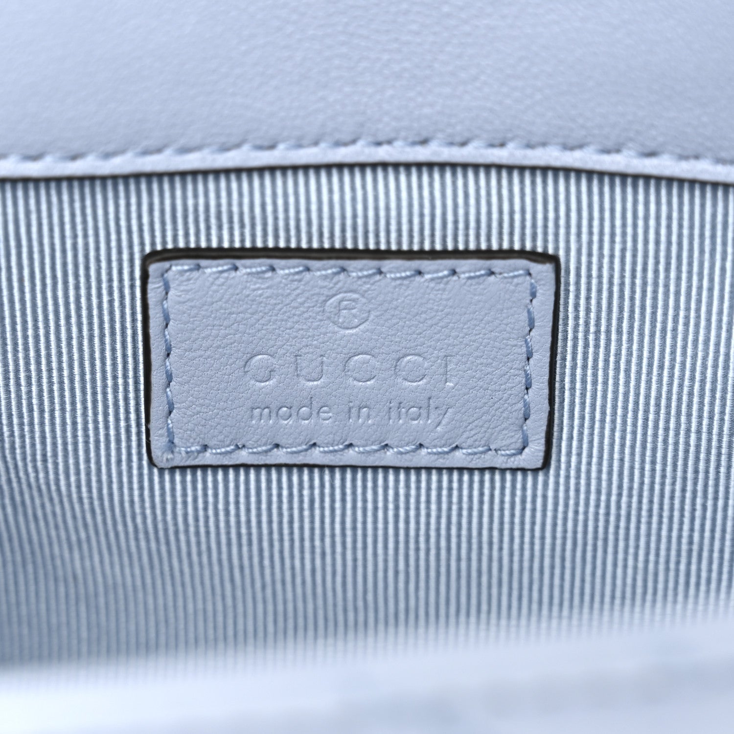 Gucci Lambskin Matelasse Mini GG Marmont Shoulder Bag Porcelain Light Blue 6 of 10