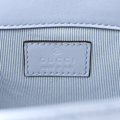 Gucci Lambskin Matelasse Mini GG Marmont Shoulder Bag Porcelain Light Blue 6 of 10