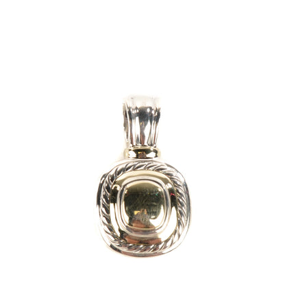 David Yurman Sterling Silver 14K Yellow Gold 23mm Dome Albion Enhancer Pendant 1 of 4