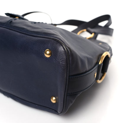 Saint Laurent Calfskin Large Muse Navy Blue 9 of 10