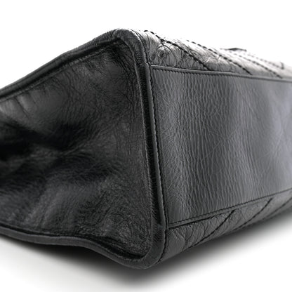 Saint Laurent Crinkled Calfskin Matelasse Monogram Large Niki Shopper Tote Black 10 of 14