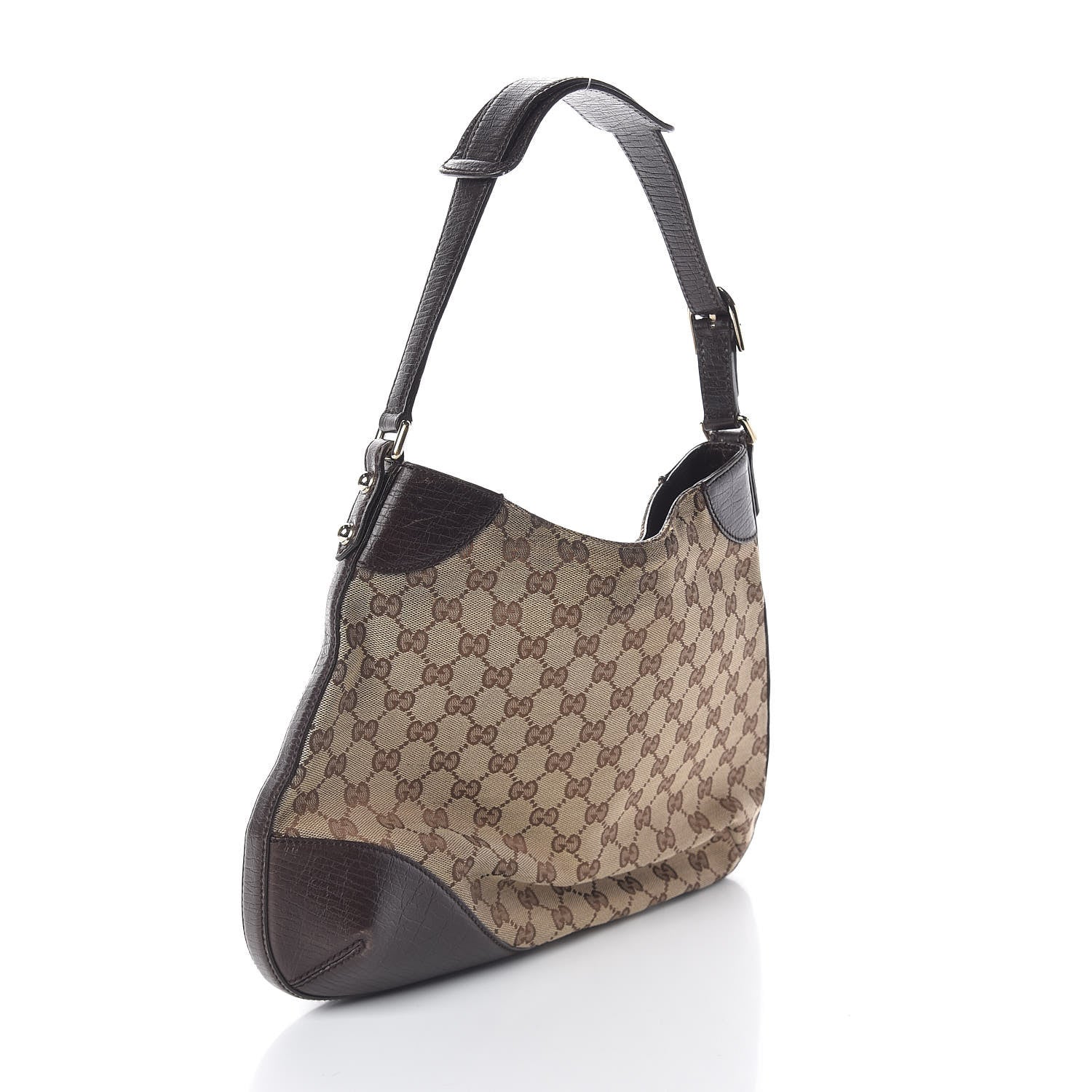 Gucci Monogram Hasler Hobo Dark Brown 3 of 9