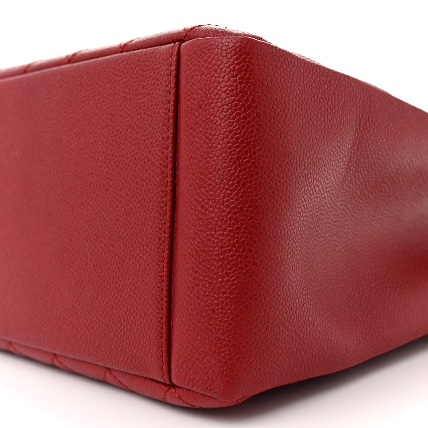 Chanel Caviar Quilted Grand Shopping Tote GST Red 10 of 10