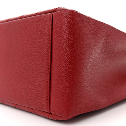 Chanel Caviar Quilted Grand Shopping Tote GST Red 10 of 10