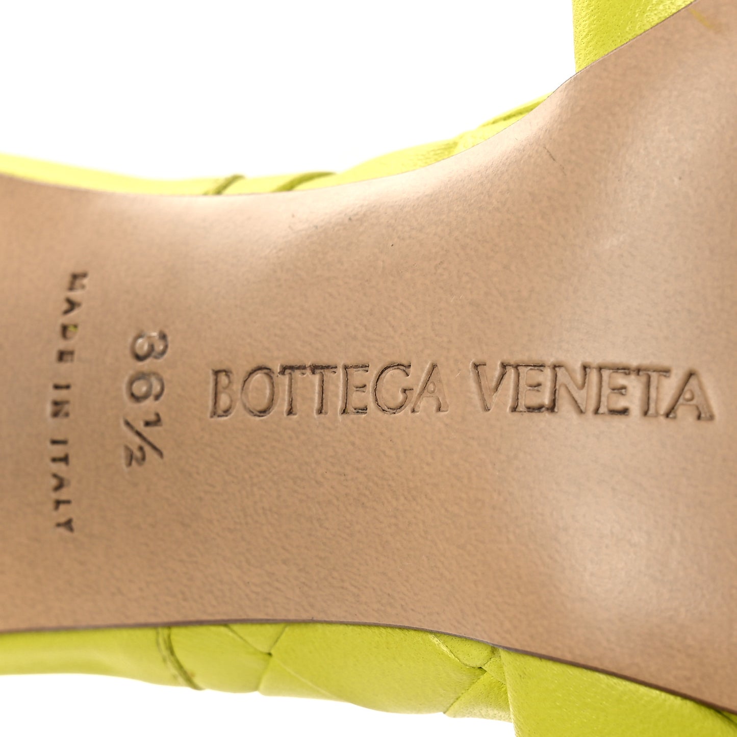 Nappa Maxi Intrecciato Lido 90mm Mule Sandals 36.5 Kiwi