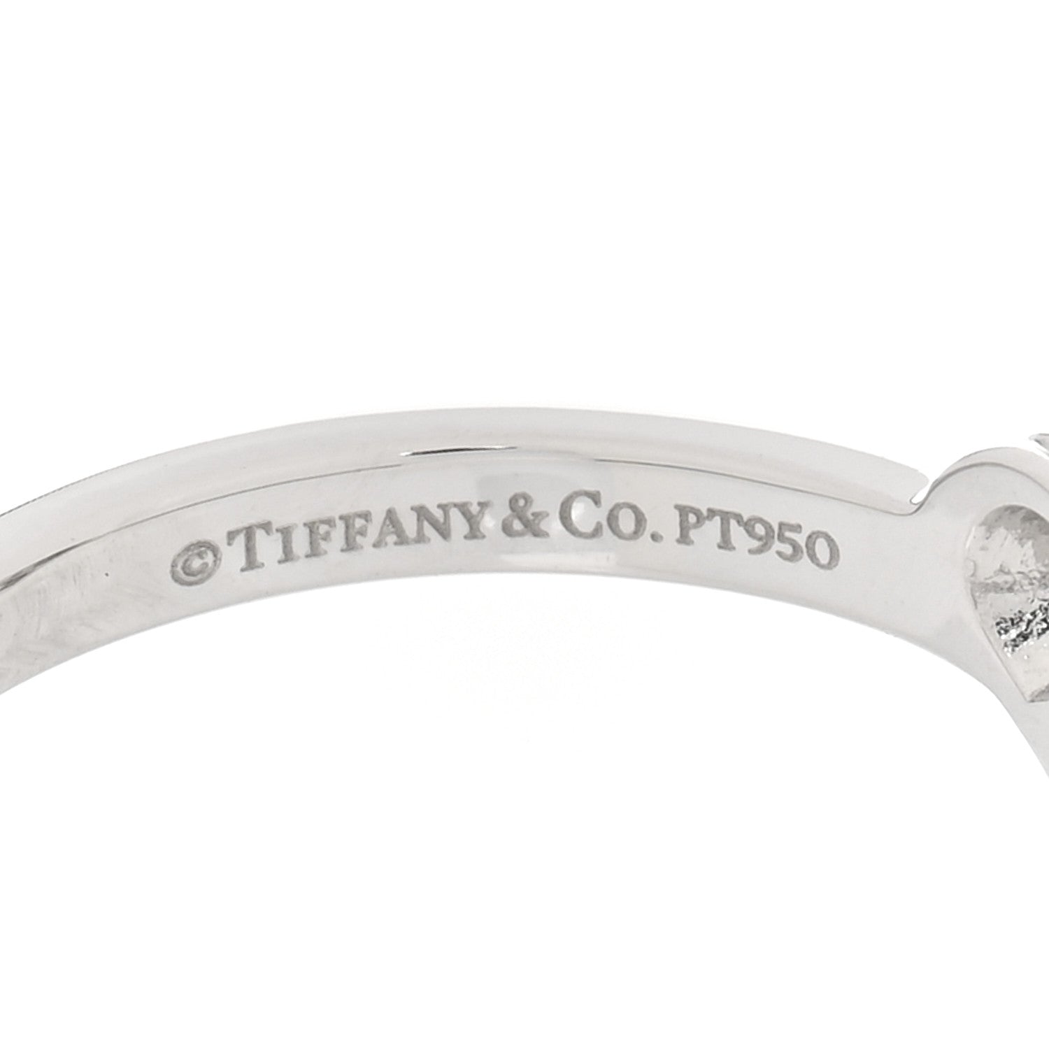 Tiffany Platinum Diamond Hearts Ring 49 5 4 of 5