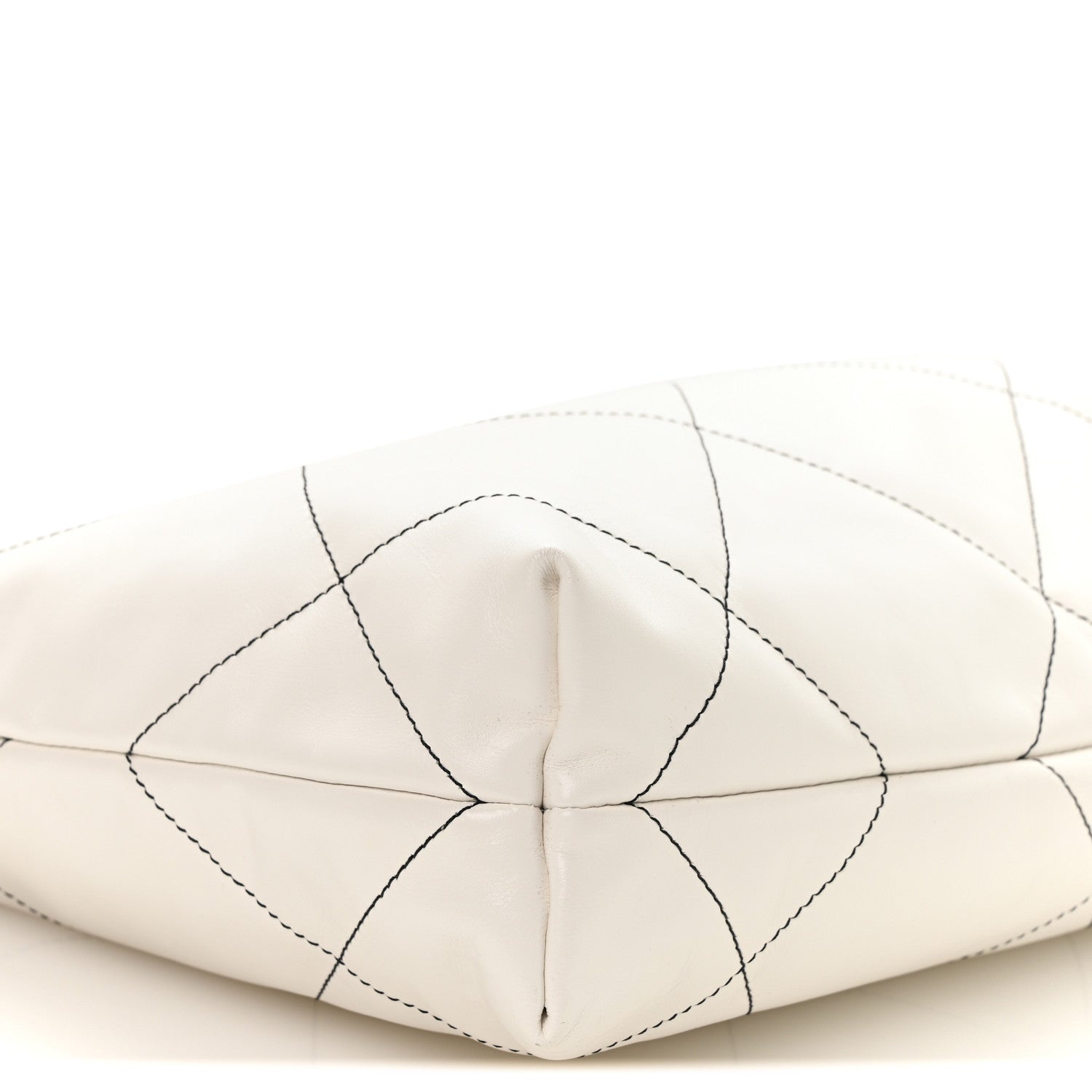 Chanel Shiny Calfskin Quilted Small Chanel 22 White Black 10 of 11