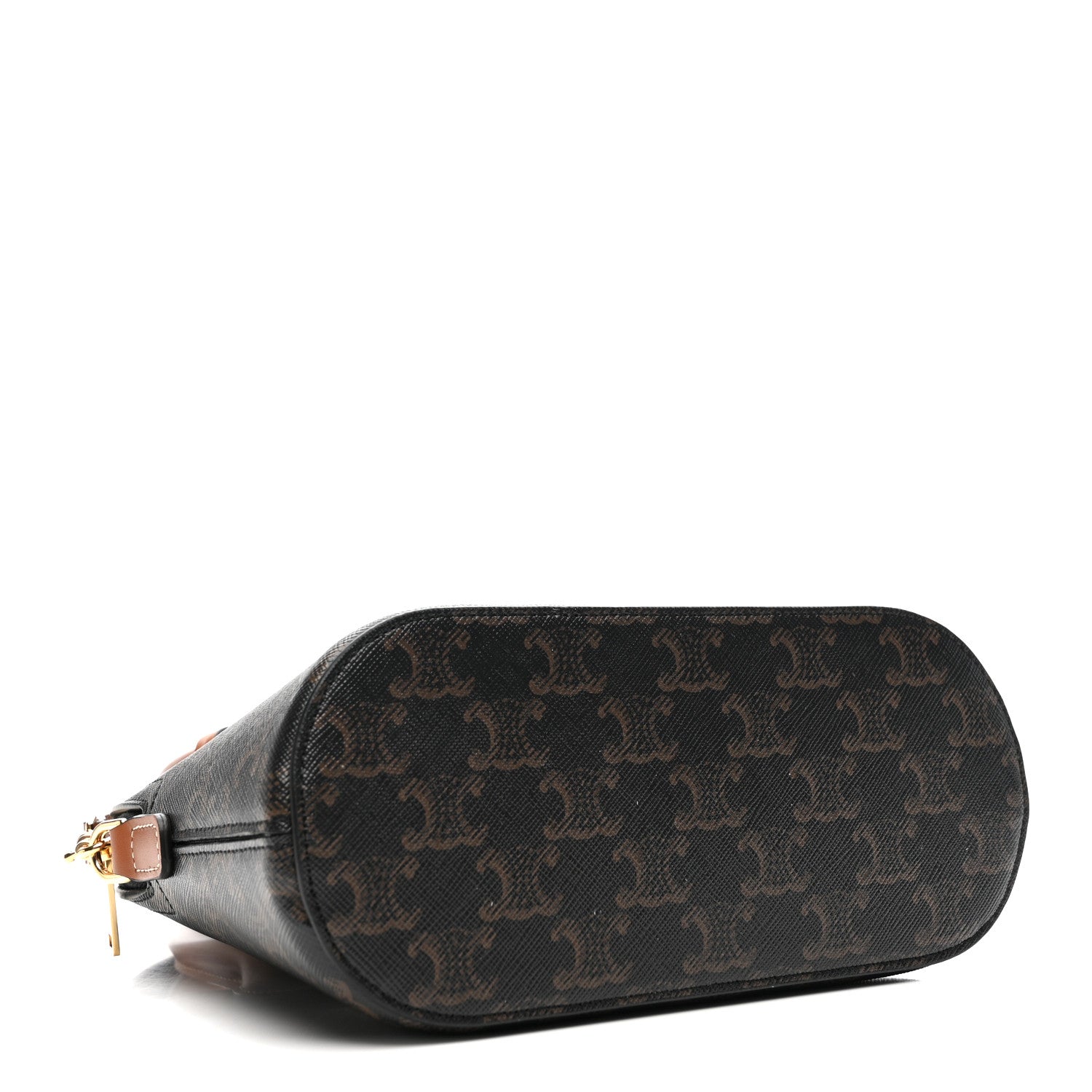 Celine Canvas Calfskin Triomphe Teen Honorine Bag Tan 4 of 11