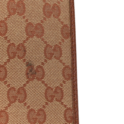 Gucci X MLB GG Monogram NY Yankees Zip Wristlet Pouch Beige Ruggine Ivory 7 of 10
