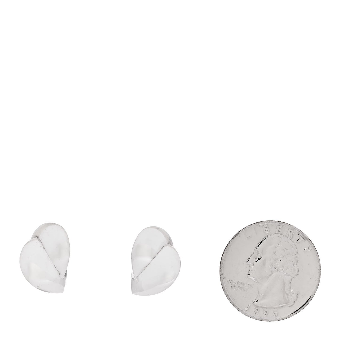 Sterling Silver Frank Gehry Folded Heart Earrings