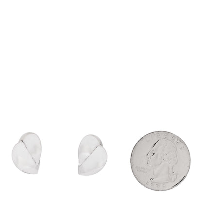 Tiffany Sterling Silver Frank Gehry Folded Heart Earrings 2 of 5