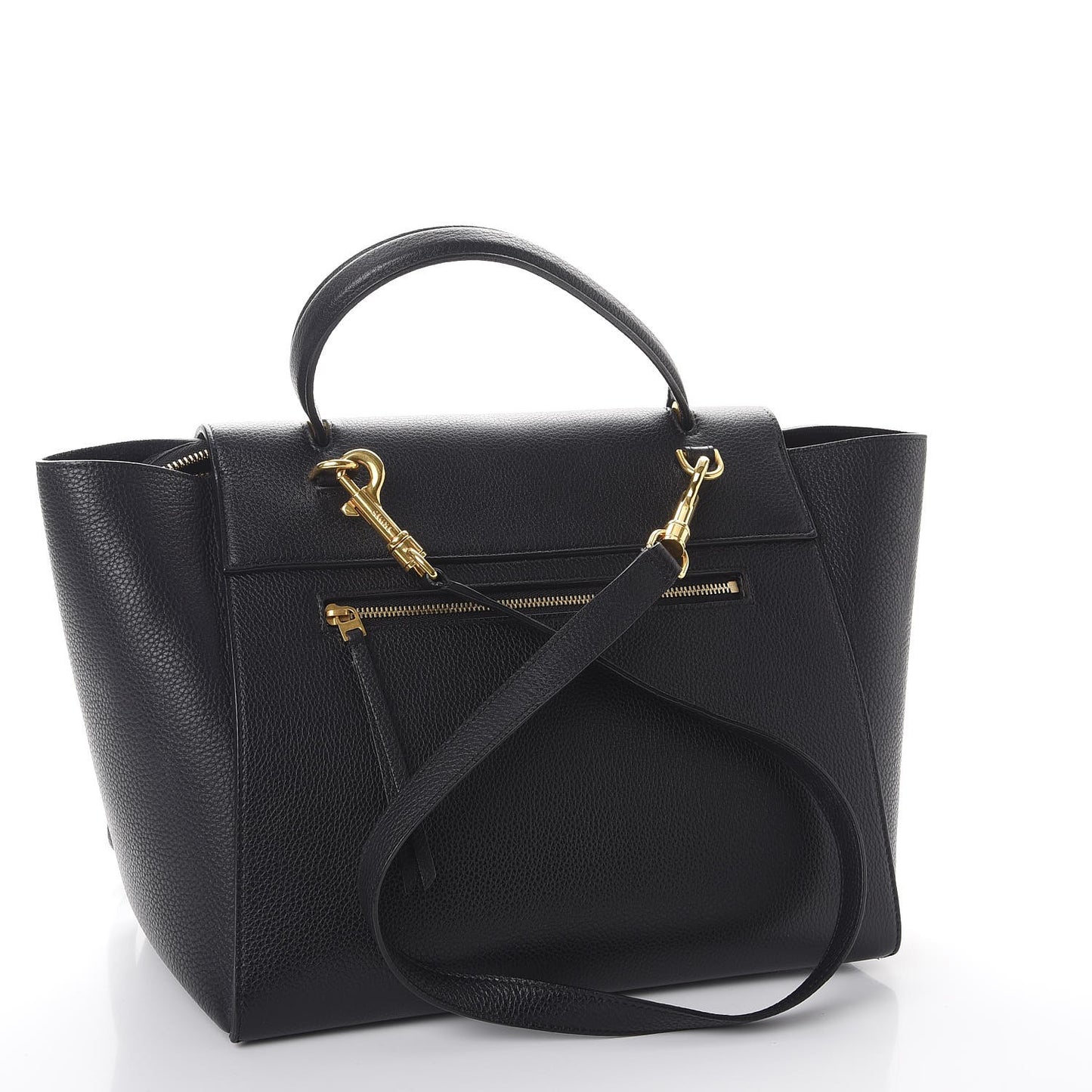 Grained Calfskin Mini Belt Bag Black