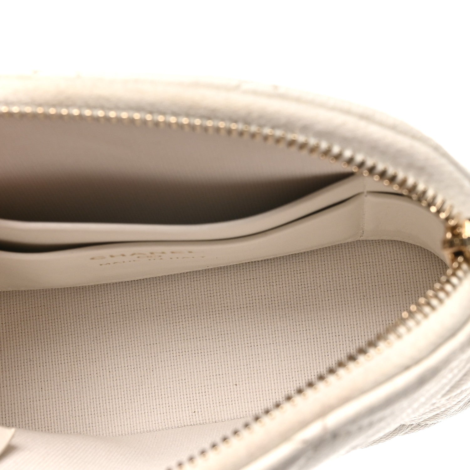 Chanel Caviar Quilted Classic Clutch with Chain White 5 of 10