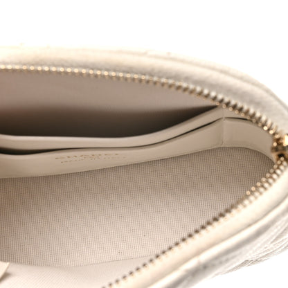 Chanel Caviar Quilted Classic Clutch with Chain White 5 of 10