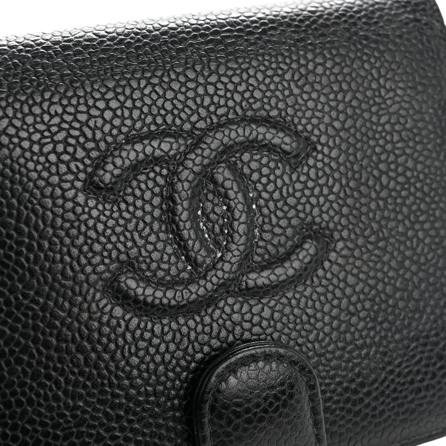 Caviar Timeless CC Compact French Wallet Black