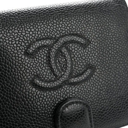 Chanel Caviar Timeless CC Compact French Wallet Black 12 of 13