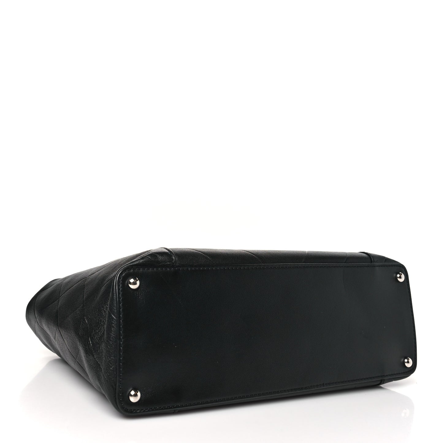 Calfskin Chevron CC All Day Tote Black