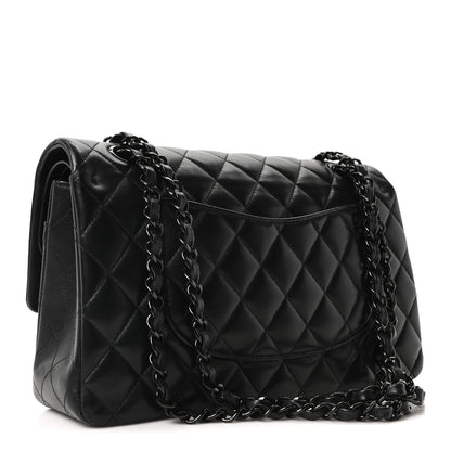 Chanel Lambskin Quilted Medium Double Flap So Black 3 of 10