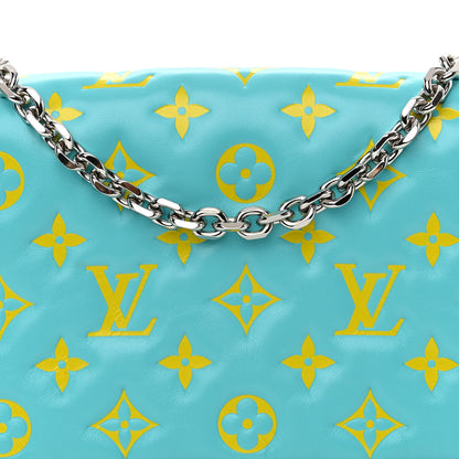 Louis Vuitton Lambskin Embossed Monogram Vuittamins Pochette Coussin Menthe Jaune 8 of 11