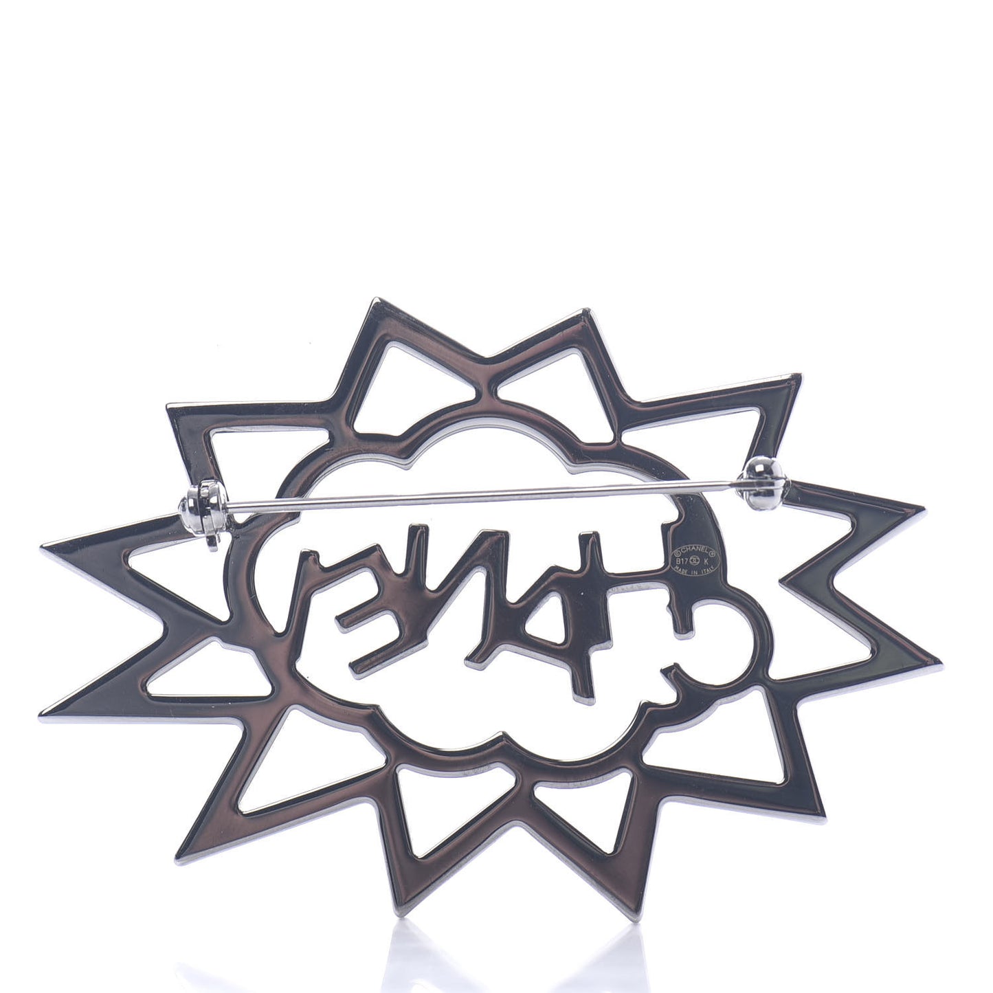 Ruthenium Crystal CC Brooch Red Yellow