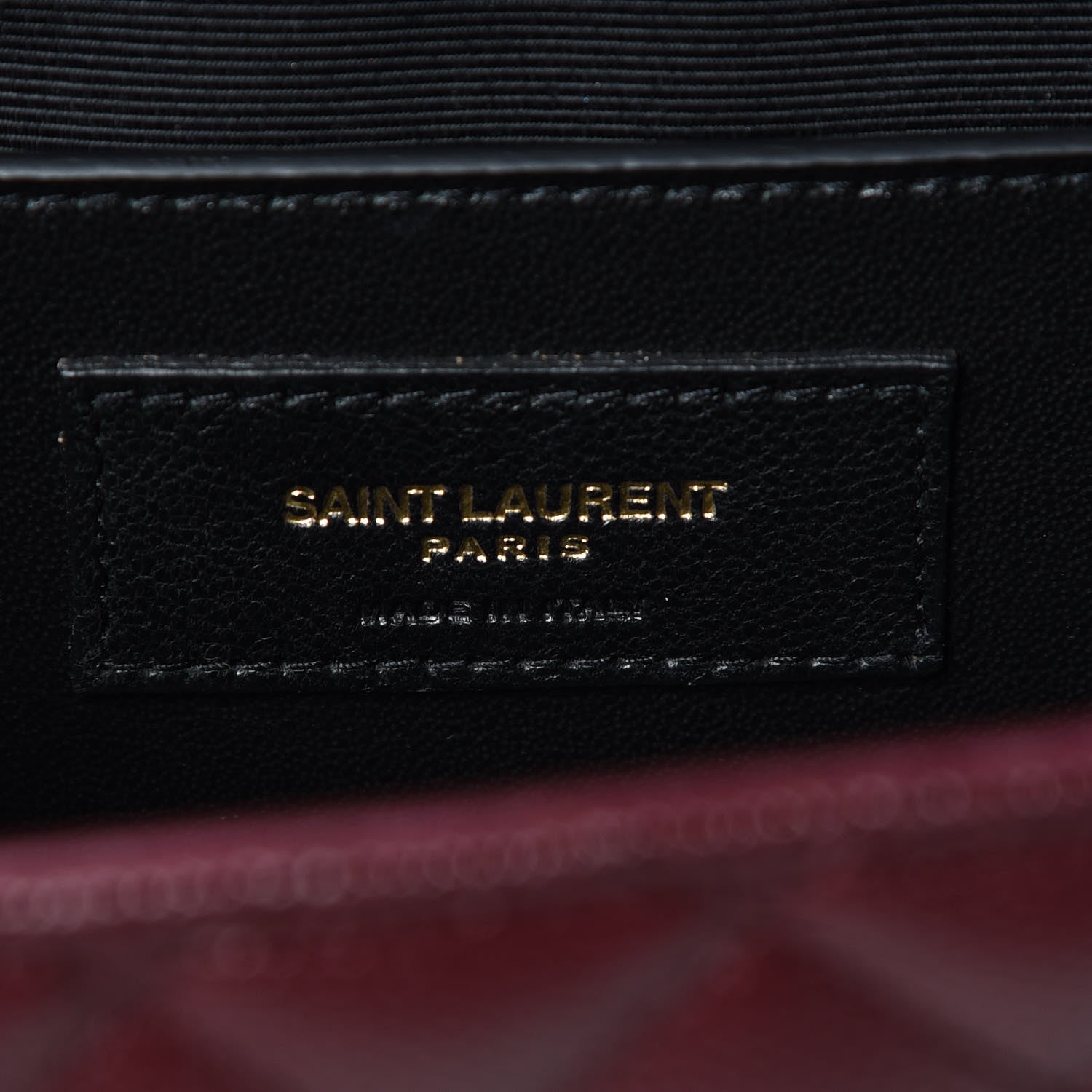 Saint Laurent Grain De Poudre Textured Mixed Matelasse Medium Triquilt Monogram Satchel Rouge Legion 9 of 9