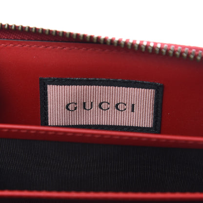 Gucci Calfskin GucciGhost Hamlet Skull Zip Around Card Case Hibiscus Red 6 of 8
