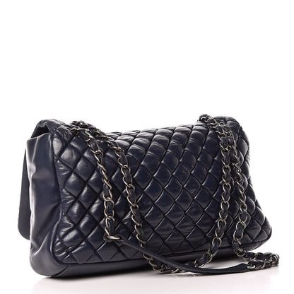 Chanel Iridescent Calfskin New Bubble Large Flap Navy 3 of 13