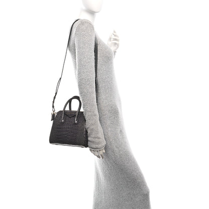 Givenchy Calfskin Crocodile Embossed Mini Antigona Storm Grey 2 of 10