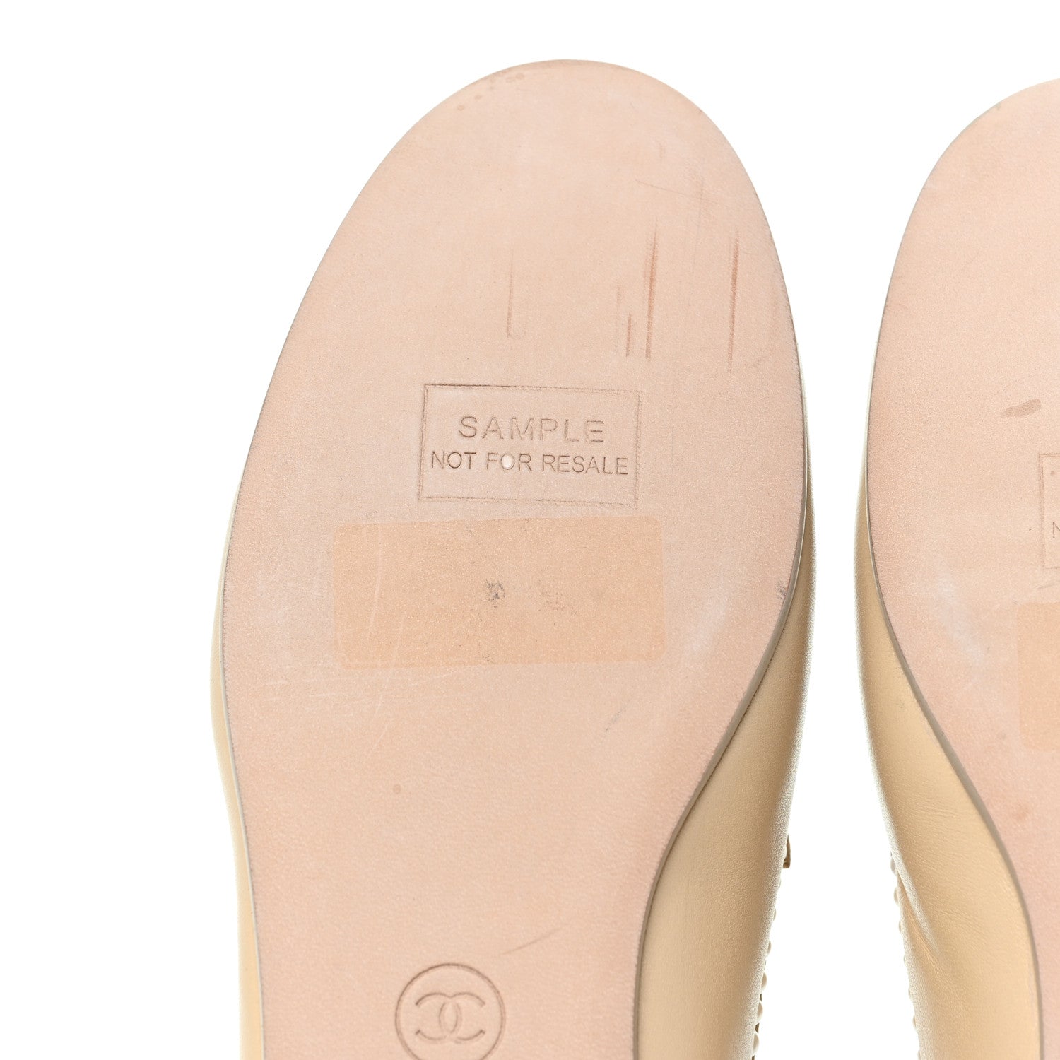 Chanel Calfskin Pearl CC Loafers 38 Beige 7 of 16