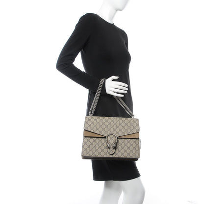 Gucci GG Supreme Monogram Medium Dionysus Shoulder Bag Taupe 3 of 8
