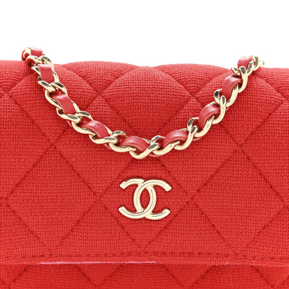 Chanel Jersey Quilted Micro Mini Flap Red 8 of 11