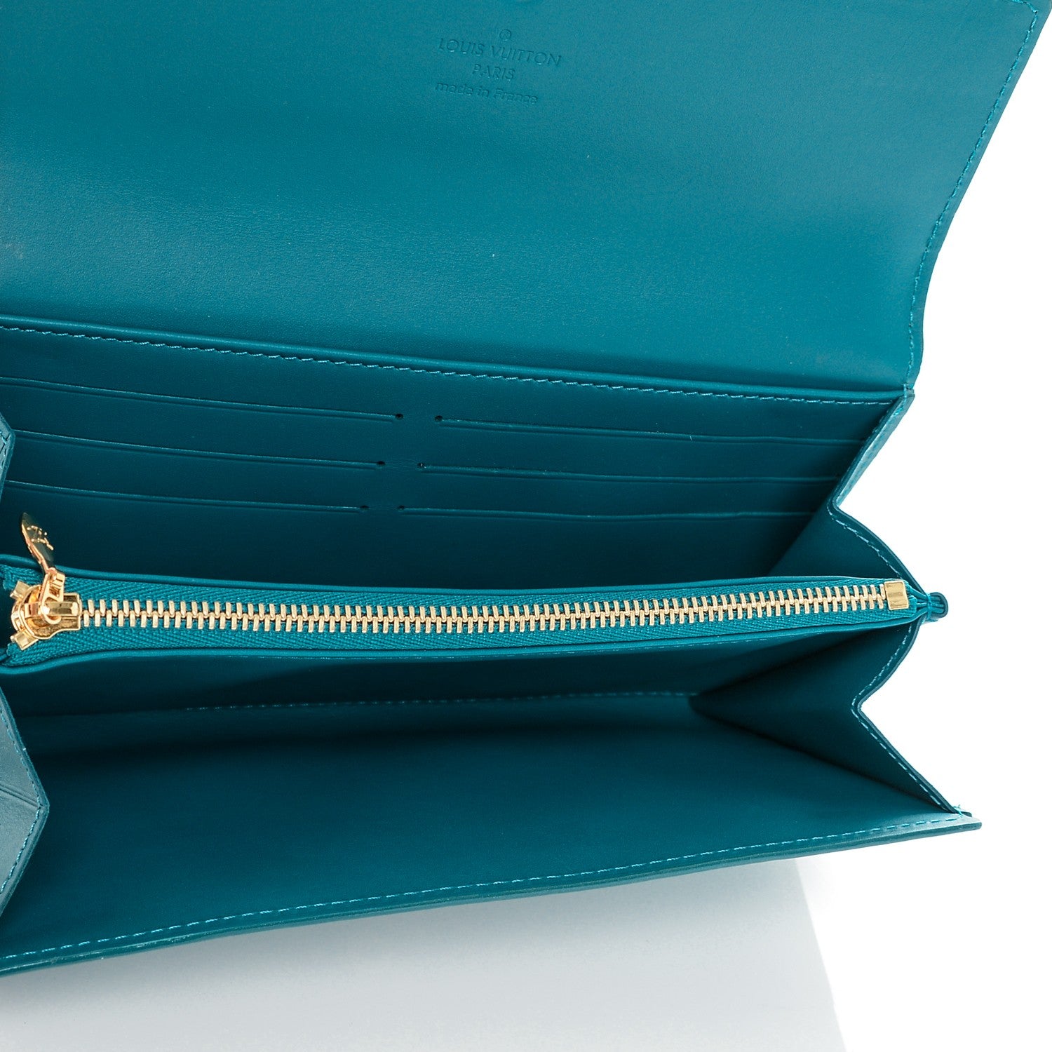 Louis Vuitton Vernis Sarah Wallet Blue Galactic 8 of 8