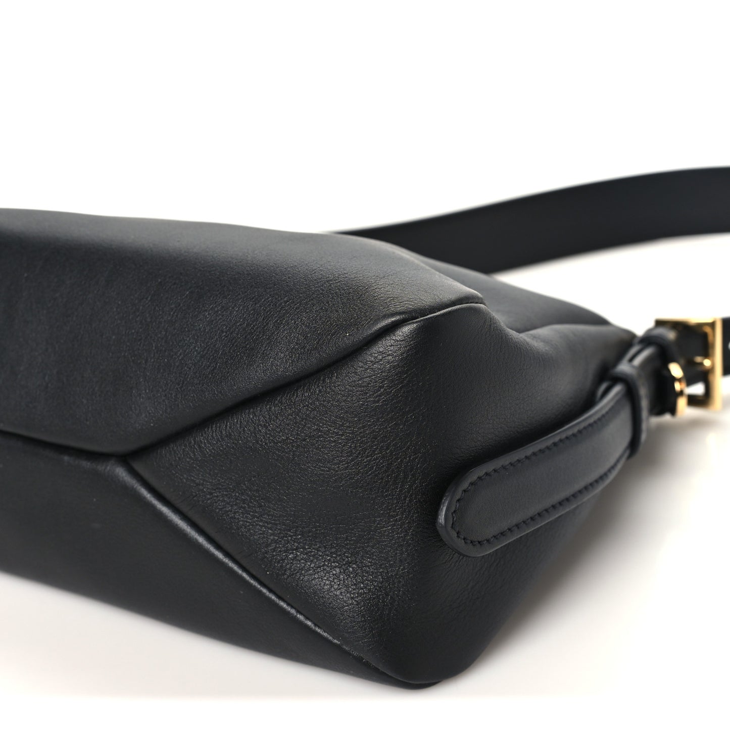 Soft Calfskin Medium Aimee Shoulder Bag Black
